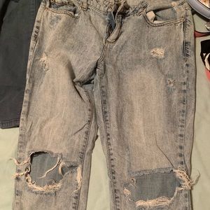 Ripped boyfriend jeans